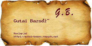Gutai Bazsó névjegykártya